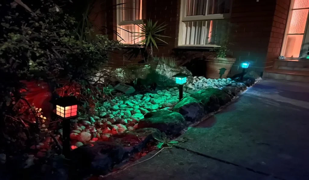 Soft Lighting with Lanterns and Solar Path Lights