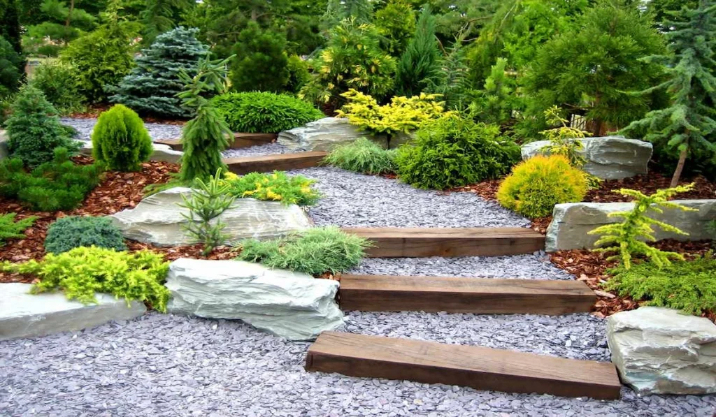 rustic garden path design