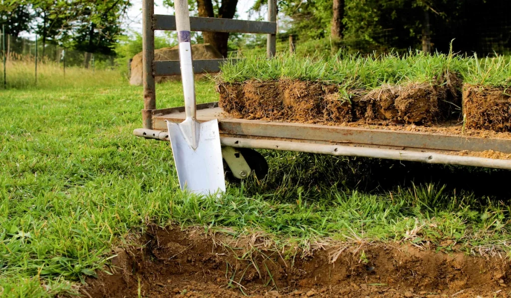 Removing Grass and Preparing the Ground