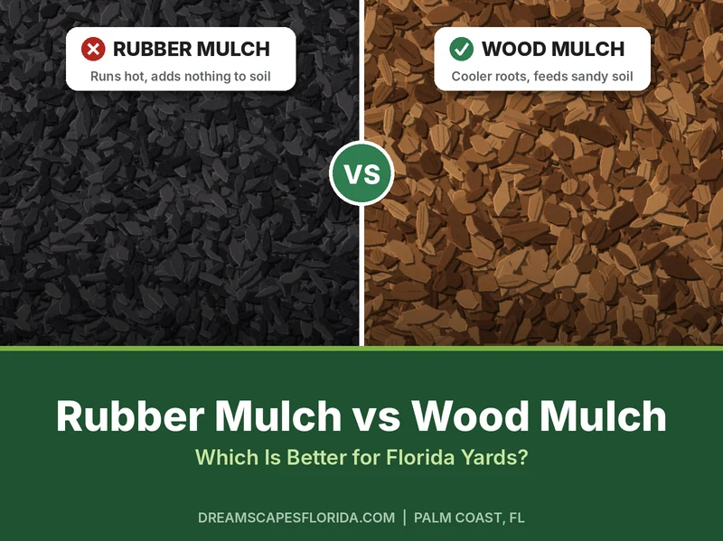 Rubber Mulch vs Wood Mulch: Which Is Better for Florida Yards?